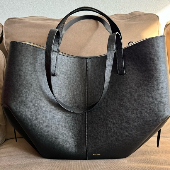 Polene Handbags - BNIB w/receipt Polene Cyme Bag Large Black textured leather